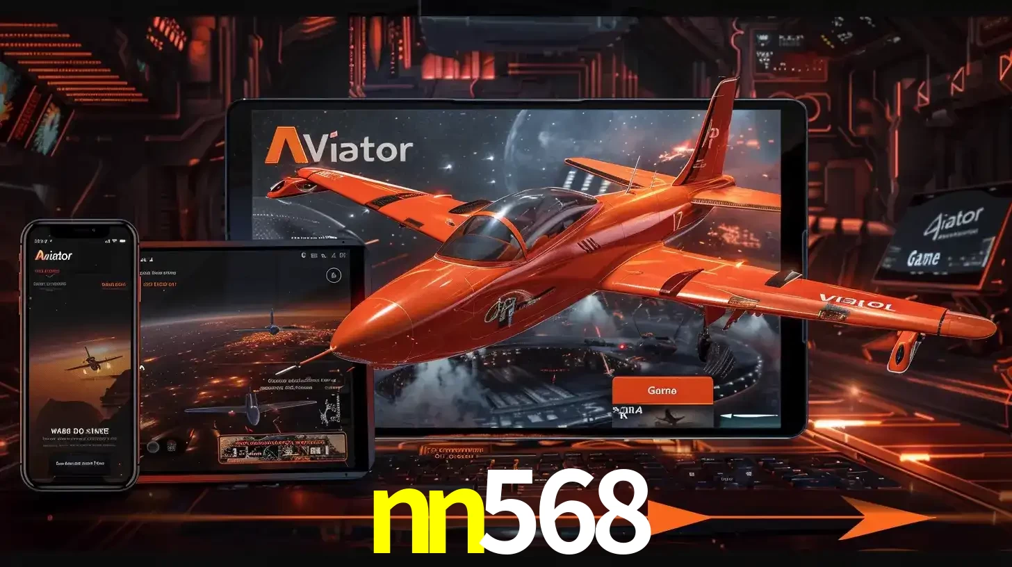 Apresentação tecnológica do jogo Aviator com um avião saindo da tela de um tablet, demonstrando a experiência imersiva em múltiplos dispositivos no nn568.