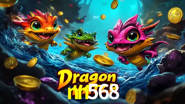 Arte promocional do jogo Dragon Hatch com três adoráveis dragões bebês nadando entre moedas de ouro, um dos slots mais divertidos para jogar no cassino nn568.