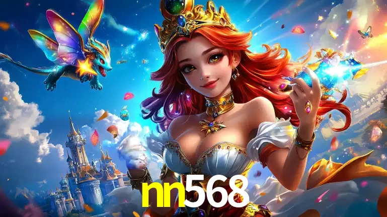 A princesa de um reino de fantasia mágico, com seu pequeno dragão, apresentando um mundo de prêmios encantados nos jogos de caça-níqueis do cassino nn568.